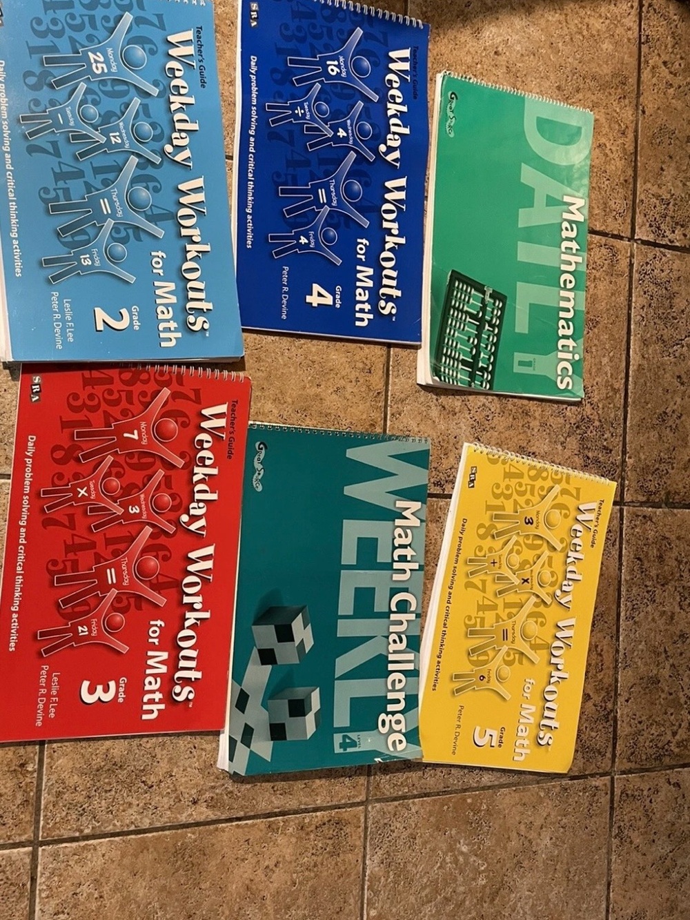 Weekday Workouts for Math Student Workbook Set - grades1-5- Multicolor